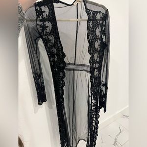 Black lace cardigan